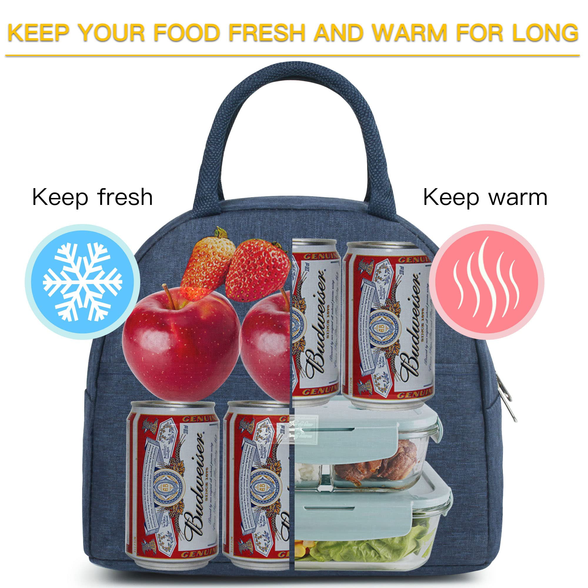 Lunch Bag Women Insulated Lunch Box Reusable Waterproof Lunch Tote Bag with  Preppy Lunch Bag,Soft Le…See more Lunch Bag Women Insulated Lunch Box