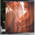 thumbnail image 3 of Ambesonne Arizona Shower Curtain, Antelope Canyon Southwest, 69"Wx70"L, Burnt Sienna and Cinnamon, 3 of 4