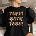 thumbnail image 2 of PuLe Hoodies Women's hoodie baseball print long sleeved round neck loose top hoodie hooded hoodie, 2 of 4