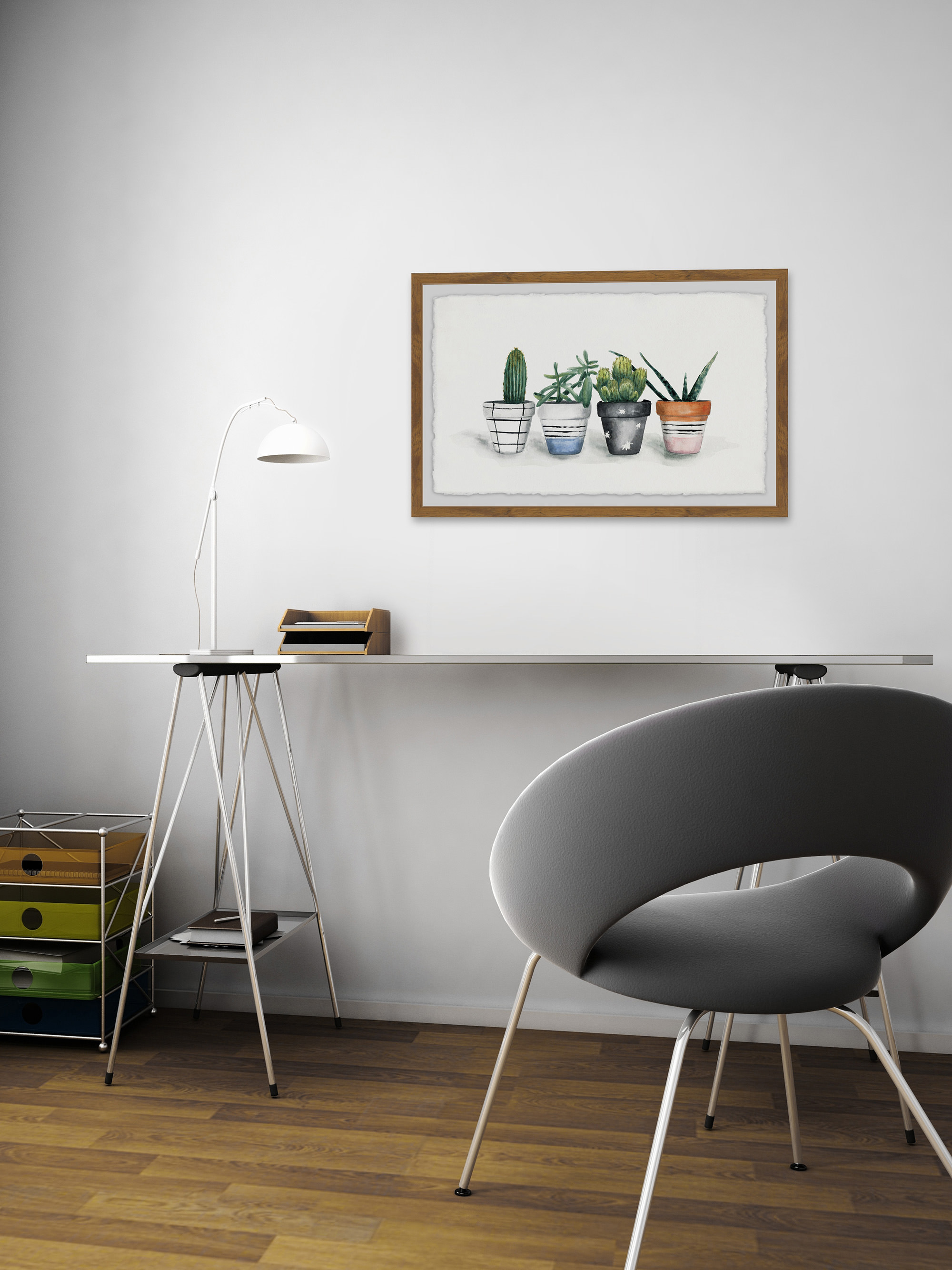 Fashion Pots Framed Painting Print