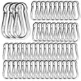 thumbnail image 1 of 100PCS 3" Heavy Duty Spring Snap Hook, M8 5/16" Galvanized Steel Snap Hook Carabiner Quick Link Carabiner Clip, 500LBS Holding Capacity Quick Link Ke, 1 of 7