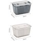 thumbnail image 3 of Cesta de drenaje Caja de almacenamiento de conservación de alimentos de plástico Cesta de drenaje de frutas y verduras de plástico Organizador de refrigerador Gris, 3 of 5
