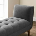 thumbnail image 6 of Haven Tufted Button Upholstered Fabric Accent Bench - Gray, 6 of 7