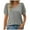 Gray, variant on Women's Blouses & Shirts ,Ladies Elegant V Neck T Shirts Going Out Short Sleeve Swiss Dot Plain Cute Summer Tops Tee Tshirts Casual Spring Summer Dressy Work Blouse Shirt Size 16