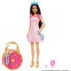 thumbnail image 2 of Barbie Premium Pink Doughnut Fashion Bag, Pink Dress, Orange Heels, and Accessories, 2 of 5