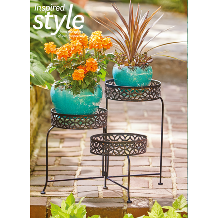 - Better Homes and Gardens 3 Tier Outdoor Lattice Plant Stand