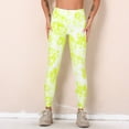 thumbnail image 5 of HAPIMO Discount Women's Tie Dye Yoga Pants High Waist Tummy Control Workout Pants Hip Lift Tights Stretch Athletic Slimming Running Yoga Leggings for Women Yellow S, 5 of 9