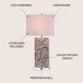 thumbnail image 6 of JONATHAN Y Cannon 29" Seashell and Crystal LED Table Lamp, Natural/Clear, JYL1059A, 6 of 7