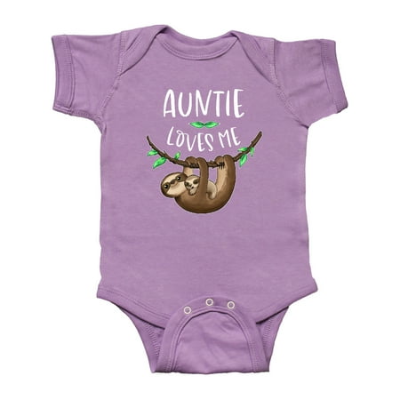 

Inktastic Auntie Loves Me Cute Sloth and Baby Gift Baby Boy or Baby Girl Bodysuit
