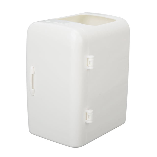 Soporte para brochas de maquillaje, bonita apariencia de refrigerador, caja de almacenamiento de belleza compacta a prueba de polvo con cajón sellado para el hogar y el dormitorio