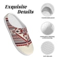 thumbnail image 5 of Wukai Fashion Tatreez Print Women's Indoor Bedroom Slipper Slip On Shoes, Unisex House Shoes with Anti-Skid Sole for Men, Gift for Women Men-35/36, 5 of 7