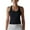 Black, variant on Timegard Yoga Tops for Women U Neck Sleeveless Racerback Stretch Workout Running Tank Top Solid Color