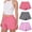 Red+Black+Pink, variant on REDESS Women's Pajamas Boxer Shorts Plaid Pattern Summer Casual Lounge Sleepwear,Sizes S-2XL 3 Pack