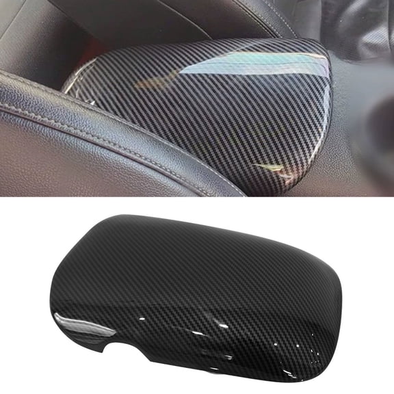 JJMY Center Console Armrest Box Cover Lid Trim For Ford Mustang 2015-2024 Accessories
