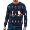 thumbnail image 1 of OJinShaWanO Chandail à Capuche pour Hommes Automne et Hiver Décontracté Imprimé de Noël Chandail Col Rond, 1 of 4
