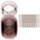 thumbnail image 1 of 50 Piezas Redecillas para Cabello y 100 Piezas Redecillas para Cabello en Forma U para Trabajadores Servicios Alimentos, para Cabello para Mujeres y Hombres Color Marrón, 1 of 5