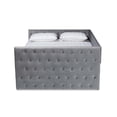 thumbnail image 4 of Baxton Studio Larkin Grey Velvet Upholstered Full Size Daybed with Trundle, 4 of 7