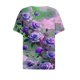 thumbnail image 4 of Fiudx Camisetas para Mujer Blusa de Manga Corta Estampada a La Moda para Mujer, Blusas Informales con Cuello En V, 4 of 5