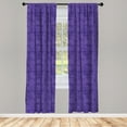 thumbnail image 4 of Ambesonne Abstract Window Curtains, Grunge Stripe With Hues, Each 28" W x 63" L, Blue Violet and Dark Violet, 4 of 4