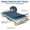 Gymax Folding Bed with Mattress Portable Rollaway Guest Cot Memory Foam