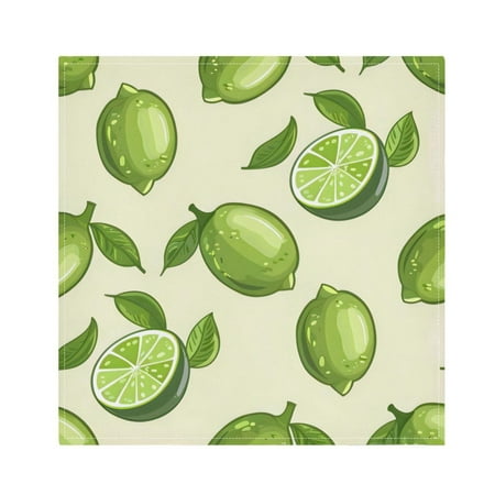 

Napkin Satin Napkin 20*20Inchx1 Kitchen Towel Dinner Plate Towel Decorative Towel Napkin Tea Towel Suitable For Kitchen Table Green Lemon