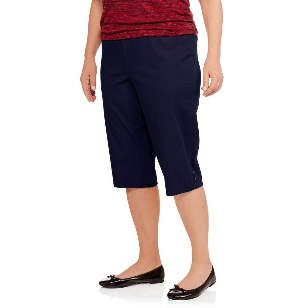 Just My Size - Women's Plus-Size Pull-On Bling Capri - Walmart.com - Walmart.com