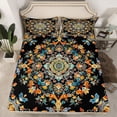 thumbnail image 2 of Castle Fairy Female Men Boho Mandala Twin Sheet Sets,Bohemian Chic Floral Bedding, 2 of 7