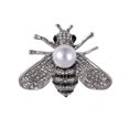 thumbnail image 3 of Broche de abeja de cristal CHAO con forma de insecto color blanco, 3 of 4