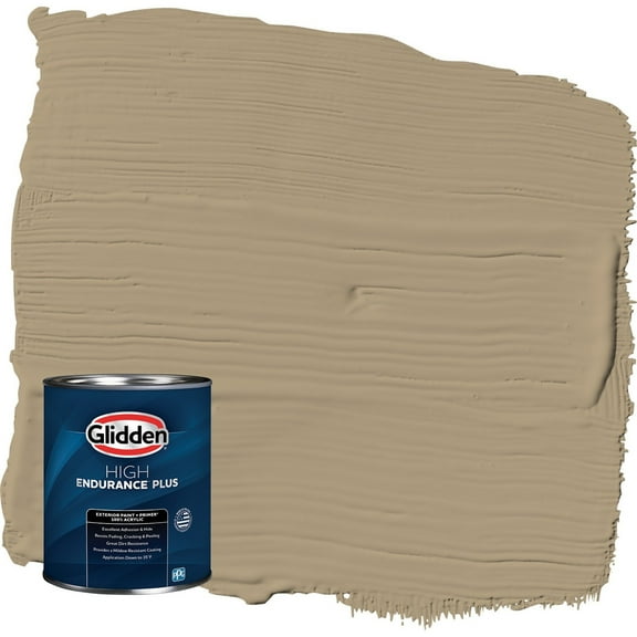 Glidden HEP Stony Creek / Beige Semi-Gloss Exterior Paint with Primer, 1 Quart