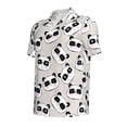 thumbnail image 2 of Balery Cute Panda Printed Men’s Short Sleeve Polo Shirt, Midweight Men's Shirt,Golf Polo shirts -Small, 2 of 9