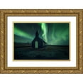 thumbnail image 1 of Martin Castan, David 24x17 Gold Ornate Wood Framed with Double Matting Museum Art Print Titled - Northern Lights, 1 of 4