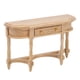 thumbnail image 2 of Muebles para casa de muñecas en miniatura, escritorio de madera, mesa semicircular, accesorios, escala 1:12, 2 of 14