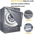 thumbnail image 4 of 2Pack Washer and Dryer Covers, Washing Machine Cover with Zipper Design, Waterproof & Dustproof & Anti-UV Washer Covers Fit for Most Front Load Machine, 27"W x 33"D x 39"H -Grey, 4 of 14