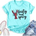thumbnail image 1 of Camisa YZMI Crawfish para mujer, divertida cita picante, azul, talla L, 1 of 7