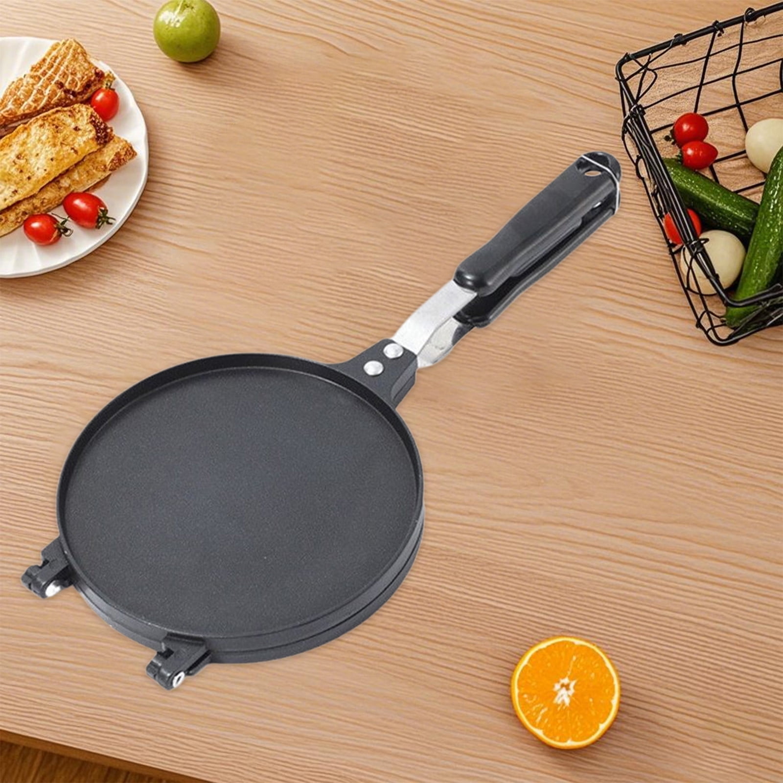 Inerposs Non-stick Egg Roll Press, Versatile Crepe and Waffle Maker with Handle, Compact and Easy-to-Use Baking Tray