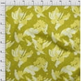 thumbnail image 3 of oneOone Cotton Silk Lime Green Fabric Florals Sewing Craft Projects Fabric Prints By Yard 42 Inch Wide-CAC, 3 of 4