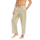 thumbnail image 3 of TRKIYQC Hombres Moda Pantalones Sueltos Color Sólido Ligero Cordón Cintura Elástica Pantalones Primavera Verano Casual Jogger Pantalones Pantalones De Chándal TRKIYQC moda, 3 of 8