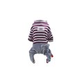 thumbnail image 2 of Methold Mono de algodón para mascotas con lazo a rayas, Universal, transpirable, lavable, Unisex, para interiores y exteriores, ropa para mascotas Ropa para mascotas Marrón Methold PT004702-02, 2 of 6