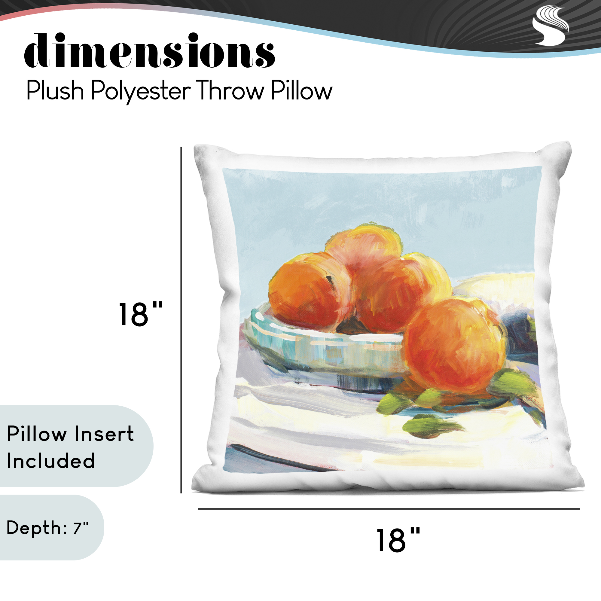 Stupell Industries Citrus Plantation Still Life Decorative Printed Throw Pillow, design by Jane Slivka