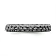 thumbnail image 4 of 925 Sterling Silver Stackable Expressions Black-plated Ring Size: 8; for Adults and Teens; for Women and Men, 4 of 5