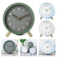 thumbnail image 4 of Compact Desk Clock Metal Table Clock Study Desk Bedside Nightstand Compact Desktop Alarm Clock Alarm Clock Nighttime Visibility, 4 of 8