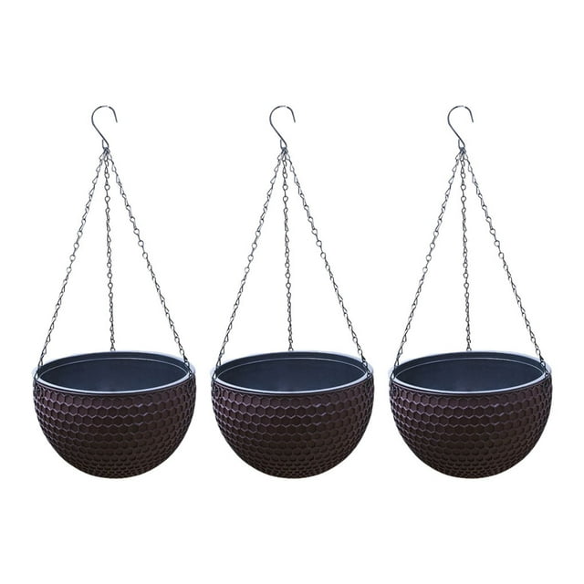 Wweixi 3pieces Stylish Planters For Hanging Pot Flower Plant Hanging Garden coffee S 1Set