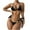 Black, variant on WREESH Womens Metal Ring Bikini Set Halter Bathing Suit Two-Piece Bikini Chain Bikini Beach Bathing Suit Black