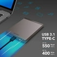 thumbnail image 2 of Lexar LSL200X002T-RNNNU SL200 2TB Portable SSD, Up to 550MB/s Read Bundle with Lexar 128GB High-Performance 800x UHS-I SDHC Memory Card (BLUE Series), 2 of 11