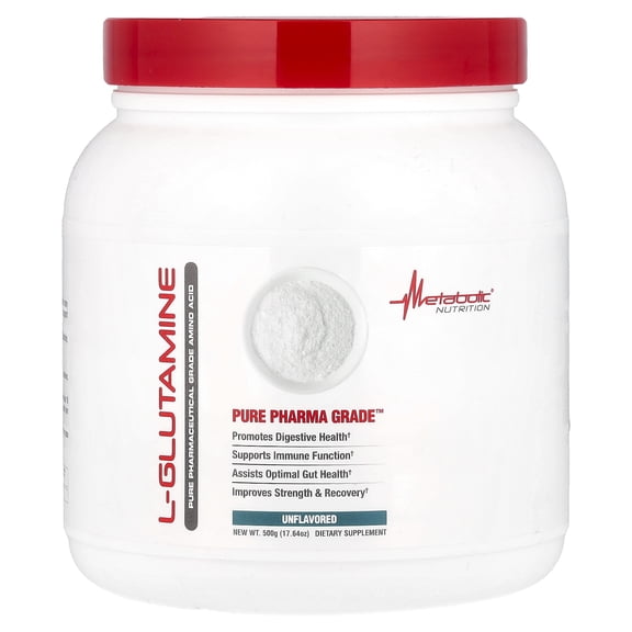 Metabolic Nutrition L-Glutamine, Unflavored, 17.64 oz (500 g)