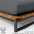 thumbnail image 3 of RV King Size Organic Cotton Sheet Set- 100% Organic 1000-Thread-Count Long Staple Cotton - 18" Deep Pockets 1000TC Organic Sheets - Dark Grey, 3 of 7