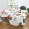 thumbnail image 2 of Yayeee Tablecloths 54" x 72" Rectangle Wrinkle Resistant Party Table Cover, Beige Snow Houses, 2 of 8
