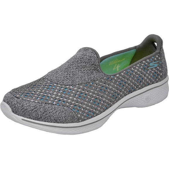 Skechers Women's Go Walk 4 Kindle Slip-on Grey Walking Shoe 6 W US
