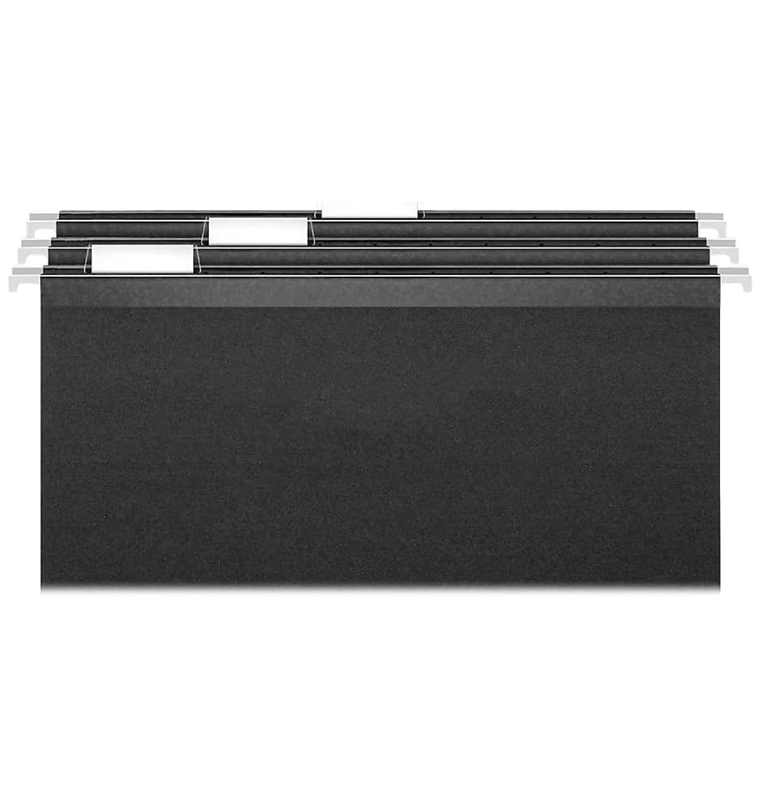 Portable File Box, 11x14x11.125", Granite - Letter Size Hanging Folder Storage - On-The-Go Document Organizer with Handle & 3 Hanging Folders 11"H x 14" W x 11 1/8" D