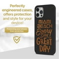 thumbnail image 2 of Case Yard Wooden Case for iPhone-11-Pro Soft TPU Silicone cover Slim Fit Shockproof Wood Protective Phone Cover for Girls Boys Men and Women Supports Wireless Charging Miami Beach Great Day Design, 2 of 7